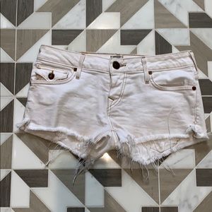 True Religion Jean Shorts White